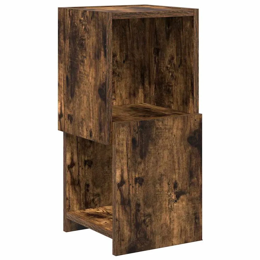 Meuble d'angle Chêne fumé 25,5x25x55cm Bois d'ingénierie - 2