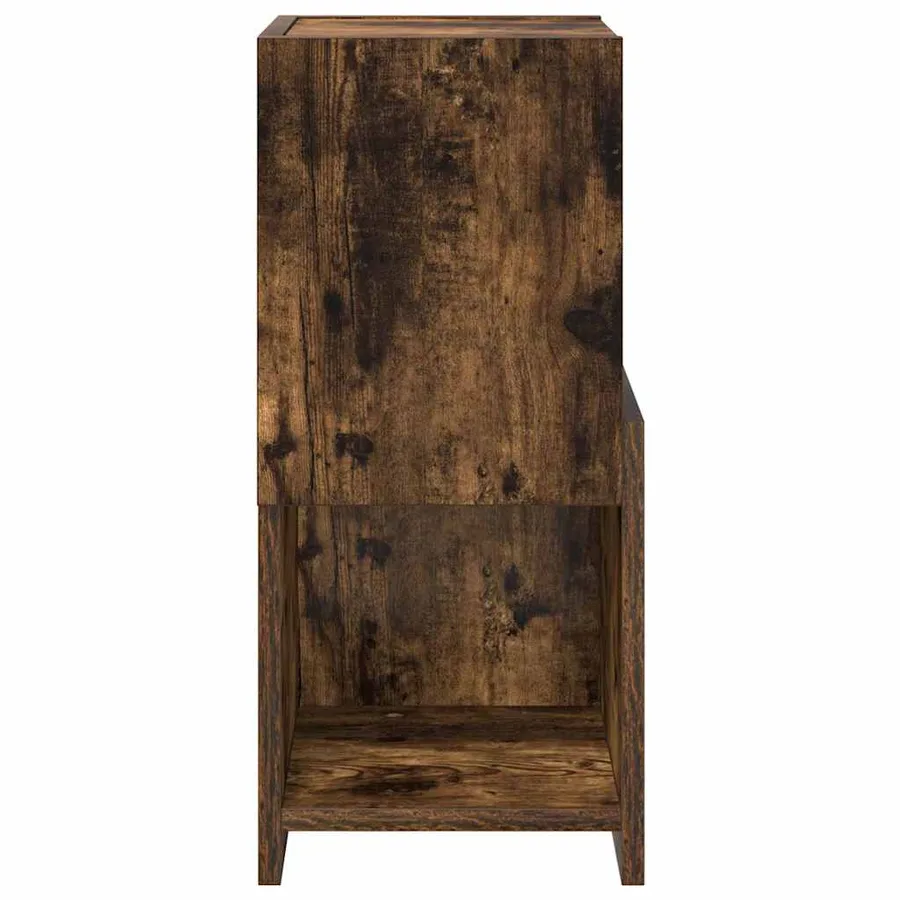 Meuble d'angle Chêne fumé 25,5x25x55cm Bois d'ingénierie - 6