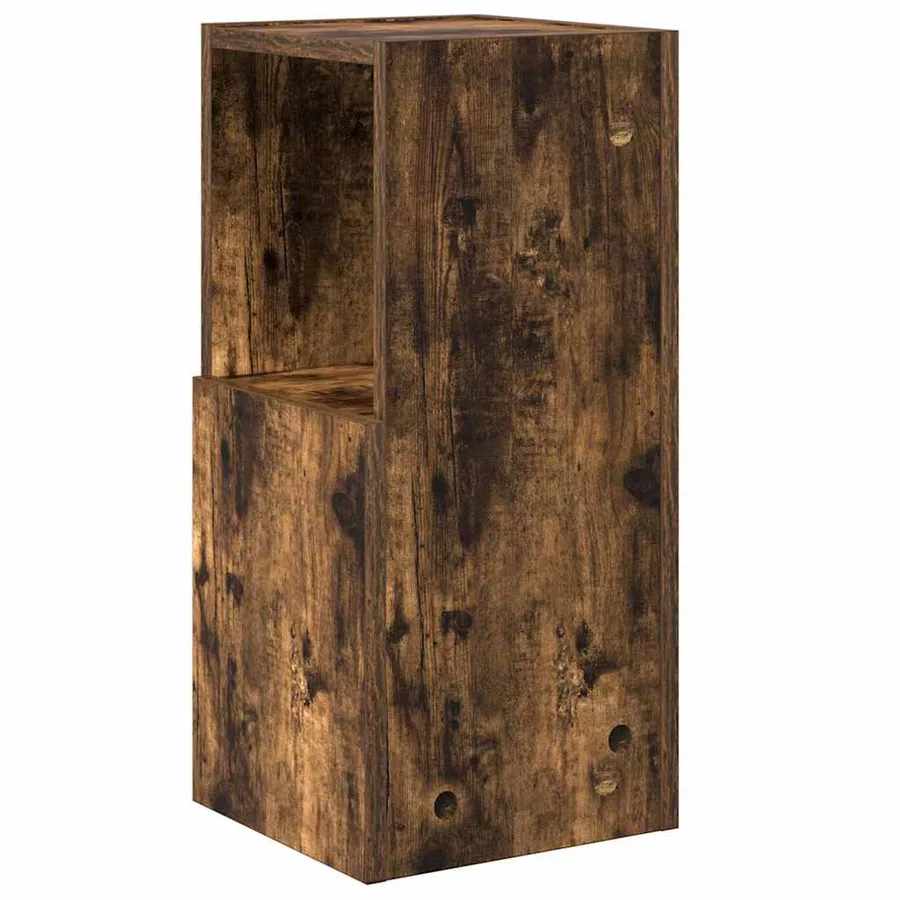 Meuble d'angle Chêne fumé 25,5x25x55cm Bois d'ingénierie - 7