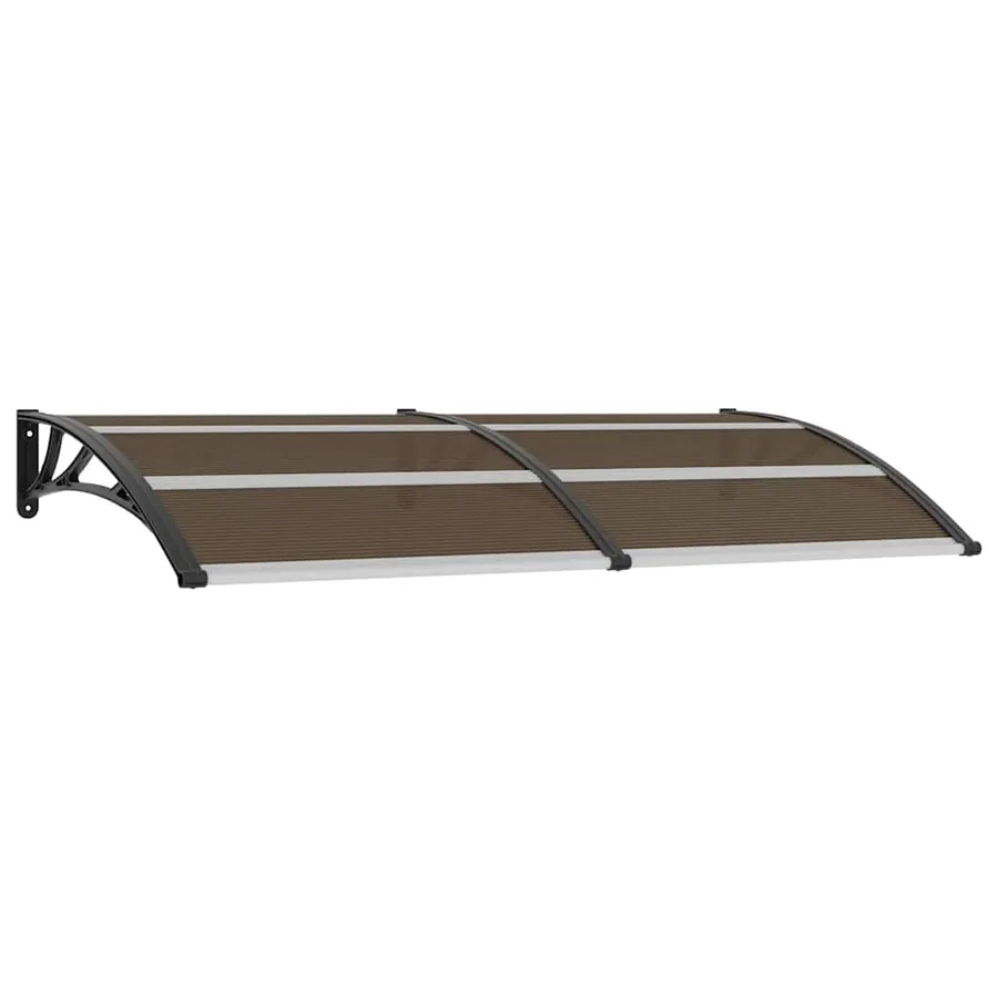 Auvent de porte Noir 200x100 cm PC - 2