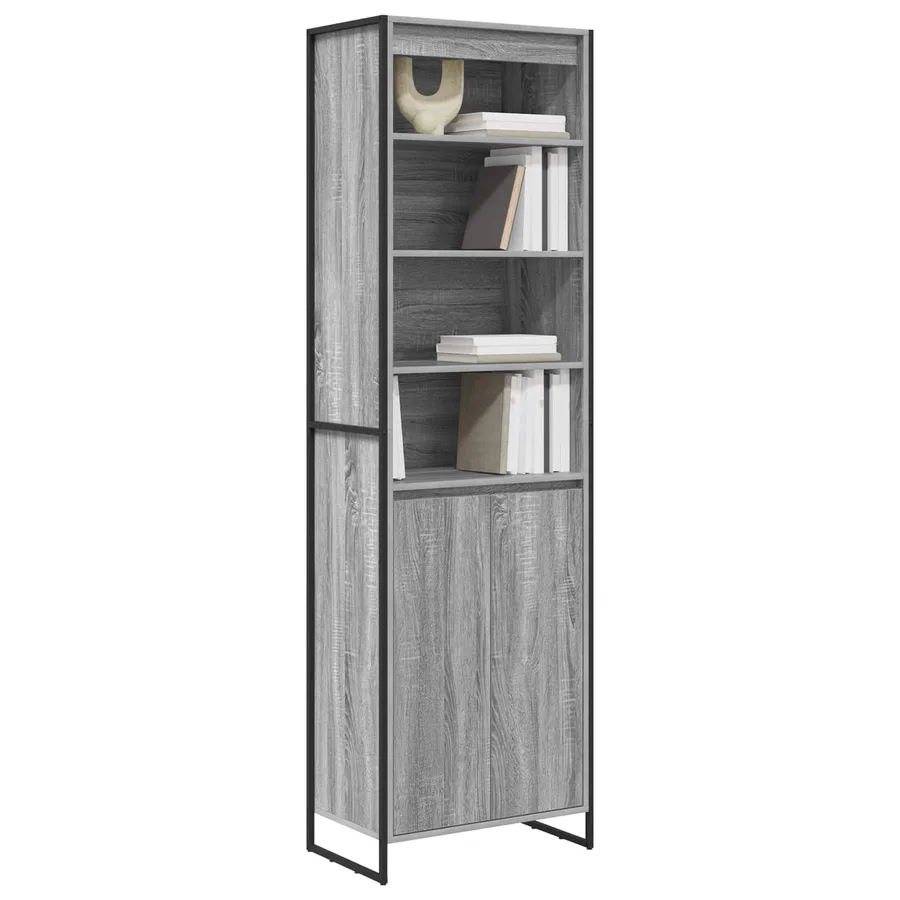 Armoires Hautes Gris Sonoma 60 x 36 x 200 cm Bois d'ingénierie - 3