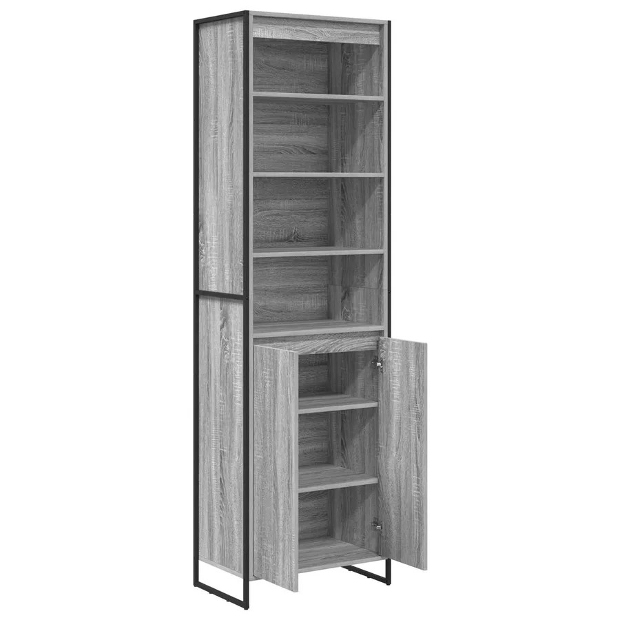 Armoires Hautes Gris Sonoma 60 x 36 x 200 cm Bois d'ingénierie - 5