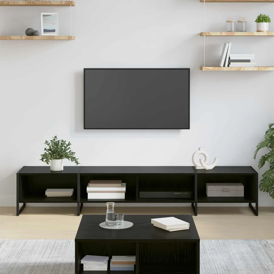 Meuble TV Chêne noir 170,5 x 36 x 30,5 cm Bois d'ingénierie