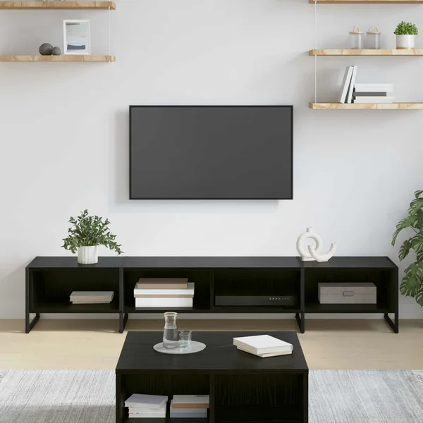 Meuble TV Chêne noir 170,5 x 36 x 30,5 cm Bois d'ingénierie