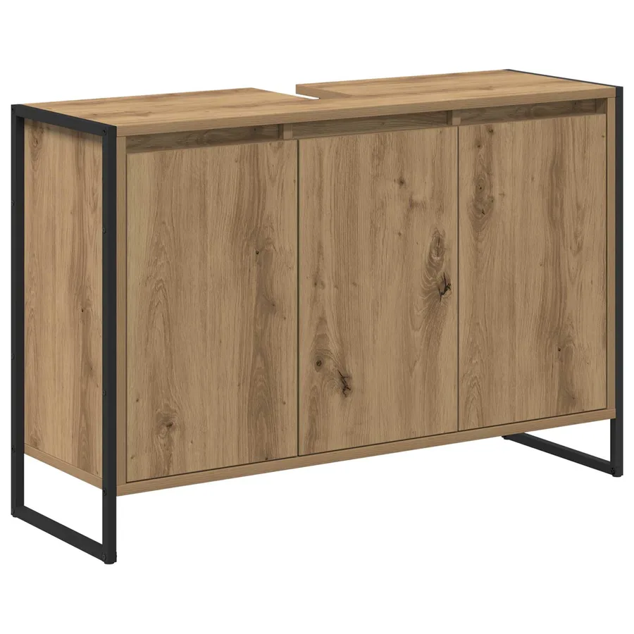 Cabinet de salle de bain Chêne artisan 90 x 30 x 60 cm - 2