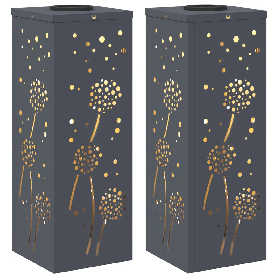 Lumière de chemin LED solaire 2 pcs Blanc chaud 18 x 18 x 50 cm - 2