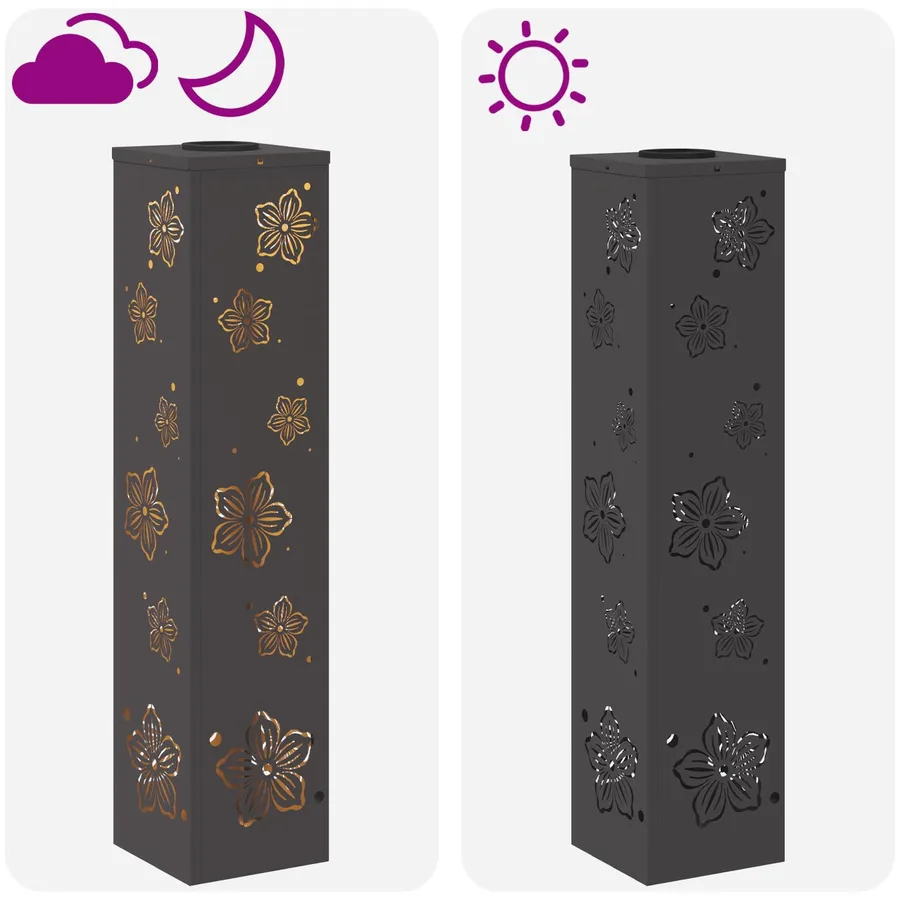 Lumière de chemin LED solaire 2 pcs Blanc chaud 18 x 18 x 80 cm - 13