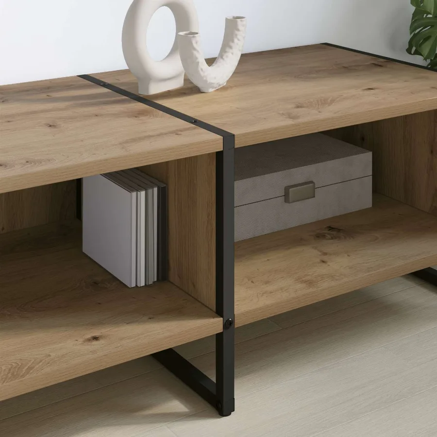 Meuble TV 170,5 x 36 x 30,5 cm Chêne artisan Bois d'ingénierie - 4