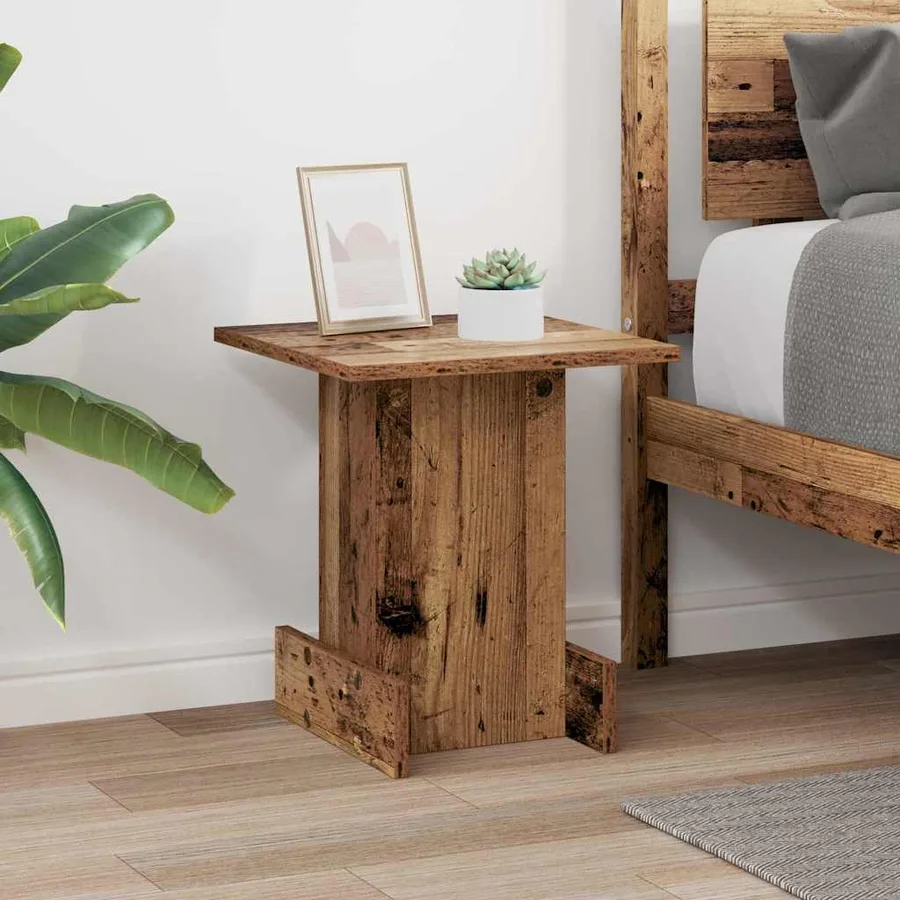 Table d'appoint Bois ancien 35,5 x 35 x 40 cm Bois d'ingénierie - 4