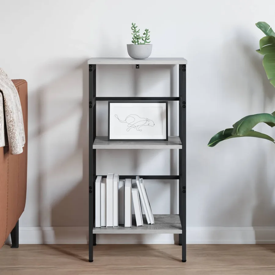 Étagère Gris Sonoma 40 x 29,5 x 81 cm Bois d'ingénierie - 4