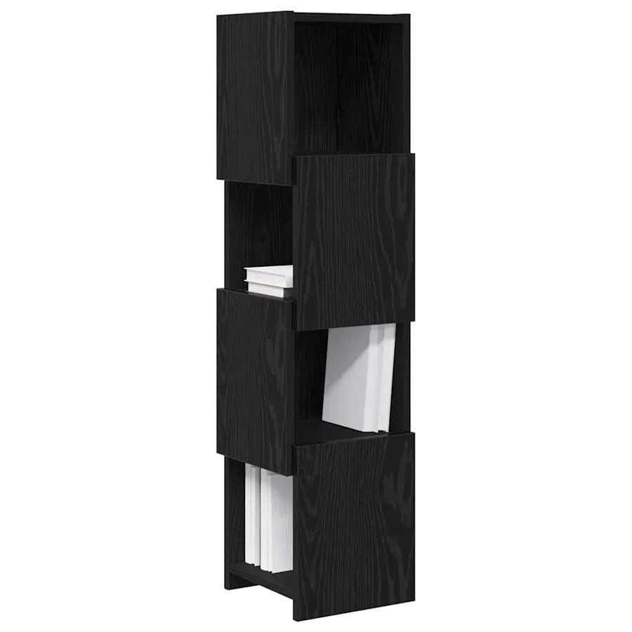 Meuble d'angle Chêne noir 25,5x25x102cm Bois d'ingénierie - 3