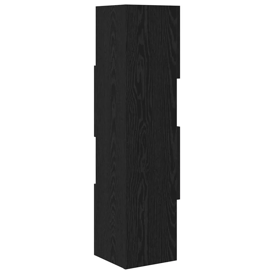 Meuble d'angle Chêne noir 25,5x25x102cm Bois d'ingénierie - 7
