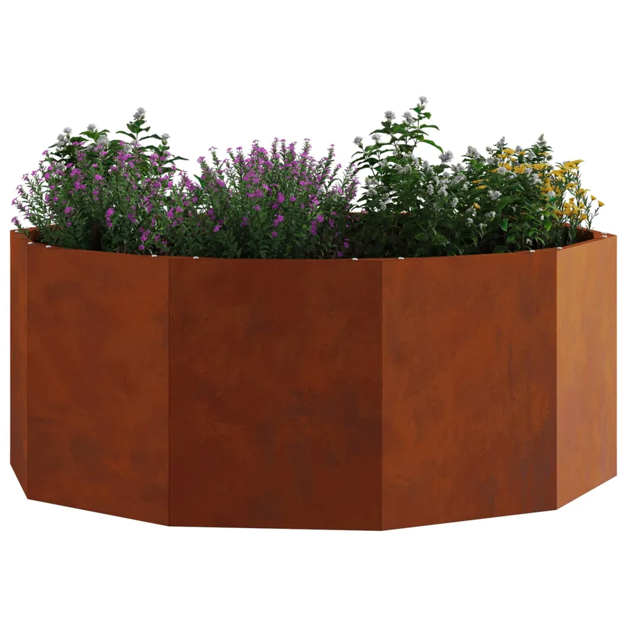 Jardinière Rouillé 90 x 90 x 35 cm Acier patiné - 3