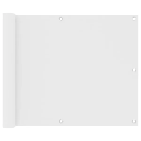Écran de balcon Blanc 75x500 cm Tissu Oxford