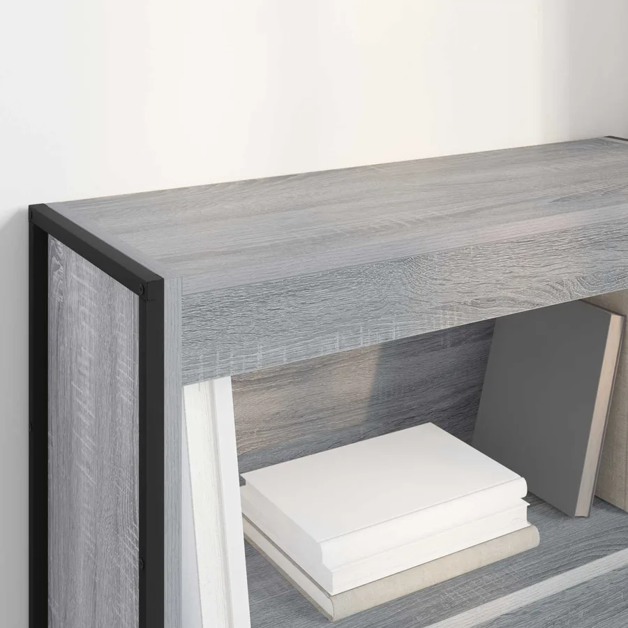 Bibliothèque Gris Sonoma 80 x 30 x 86,5 cm Bois d'ingénierie - 4