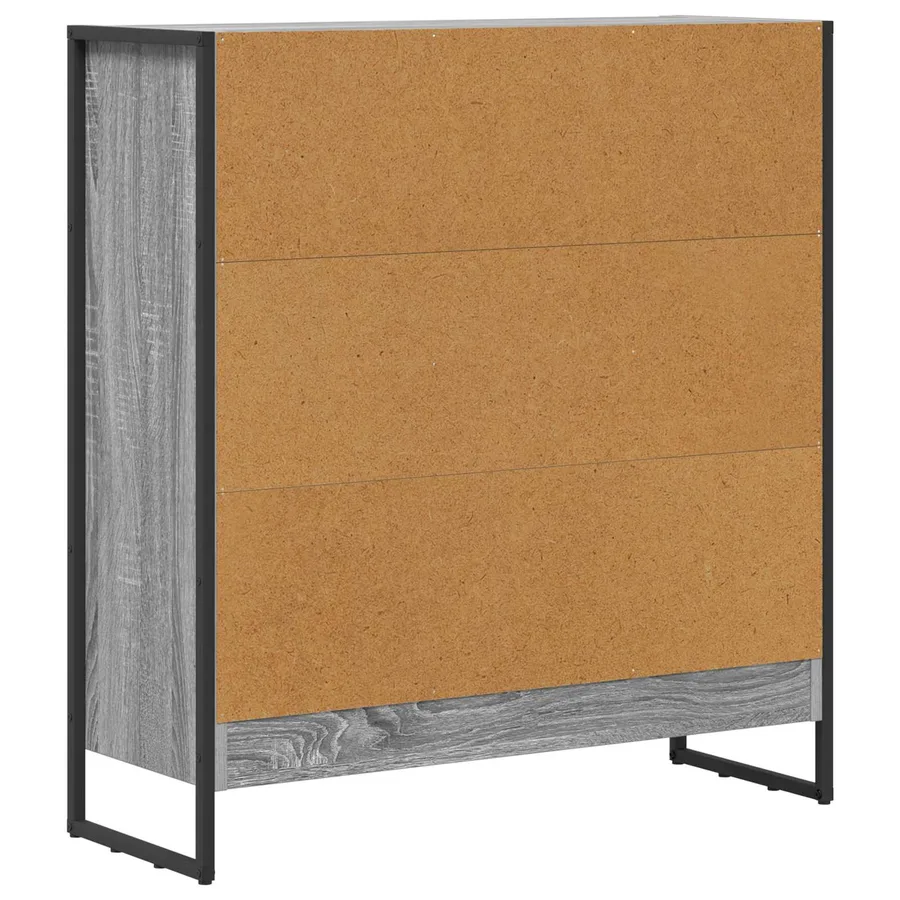 Bibliothèque Gris Sonoma 80 x 30 x 86,5 cm Bois d'ingénierie - 7