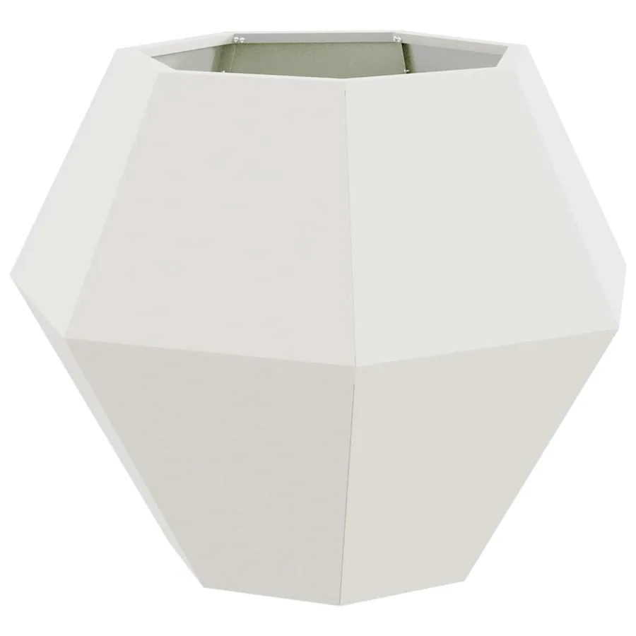 Jardinière Blanc 75 x 75 x 60 cm Acier - 2