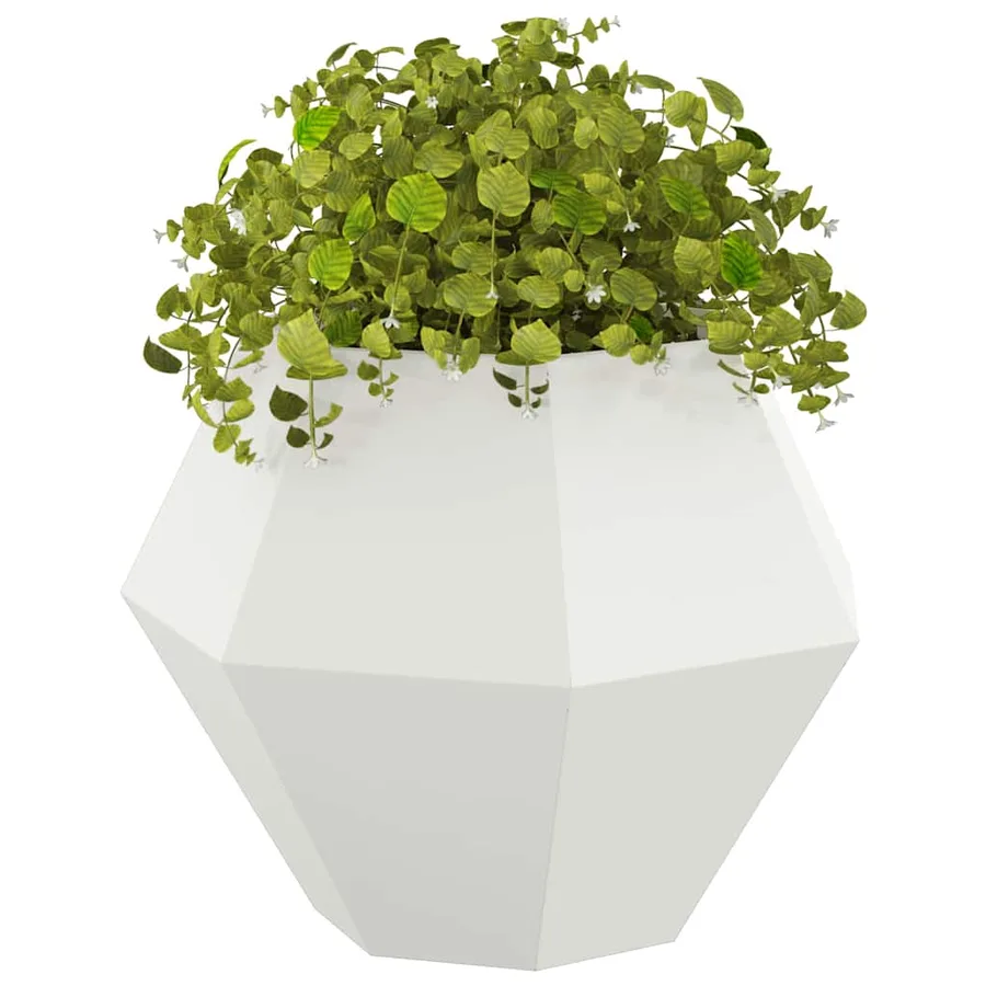 Jardinière Blanc 75 x 75 x 60 cm Acier - 3