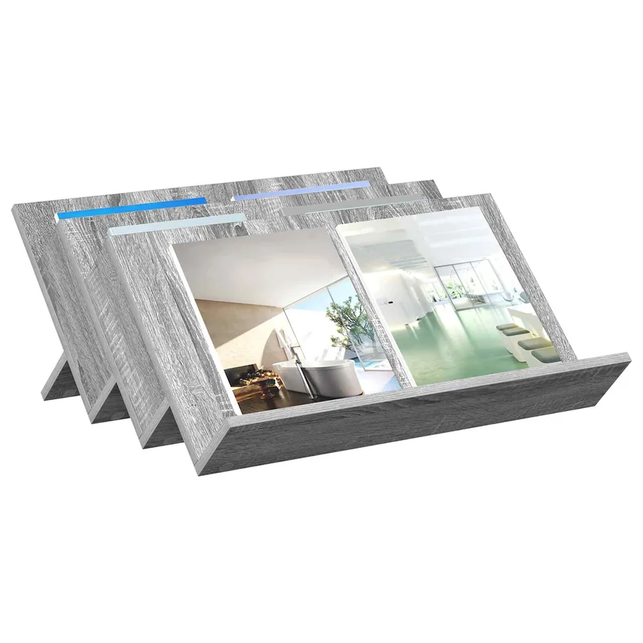 Étagère à magazines avec étagère Gris Sonoma 65 x 53 x 28,5 cm - 3