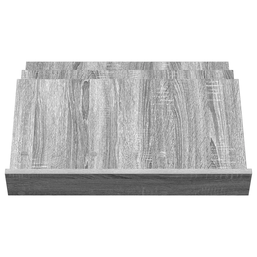 Étagère à magazines avec étagère Gris Sonoma 65 x 53 x 28,5 cm - 5