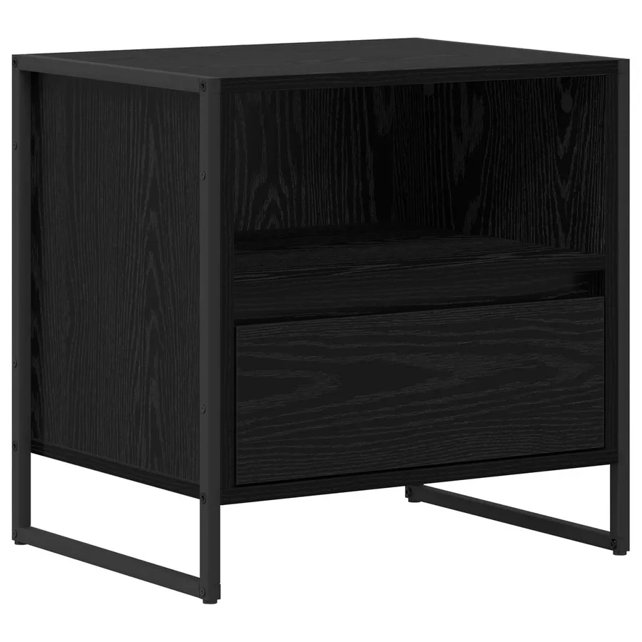 Table de chevet avec tiroir 2 pcs Chêne noir 50 x 39,5 x 50 cm - 5