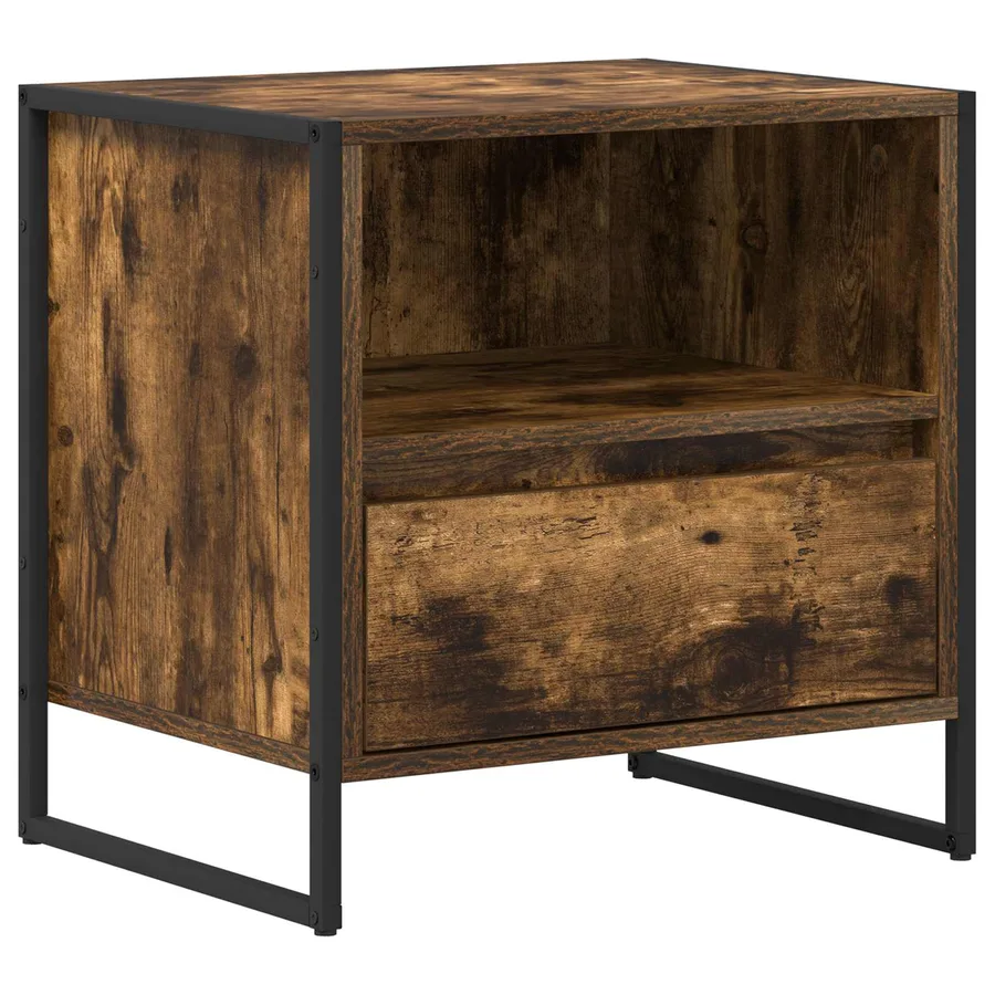 Table de chevet avec tiroir 2 pcs Chêne Fumé 50 x 39,5 x 50 cm - 5