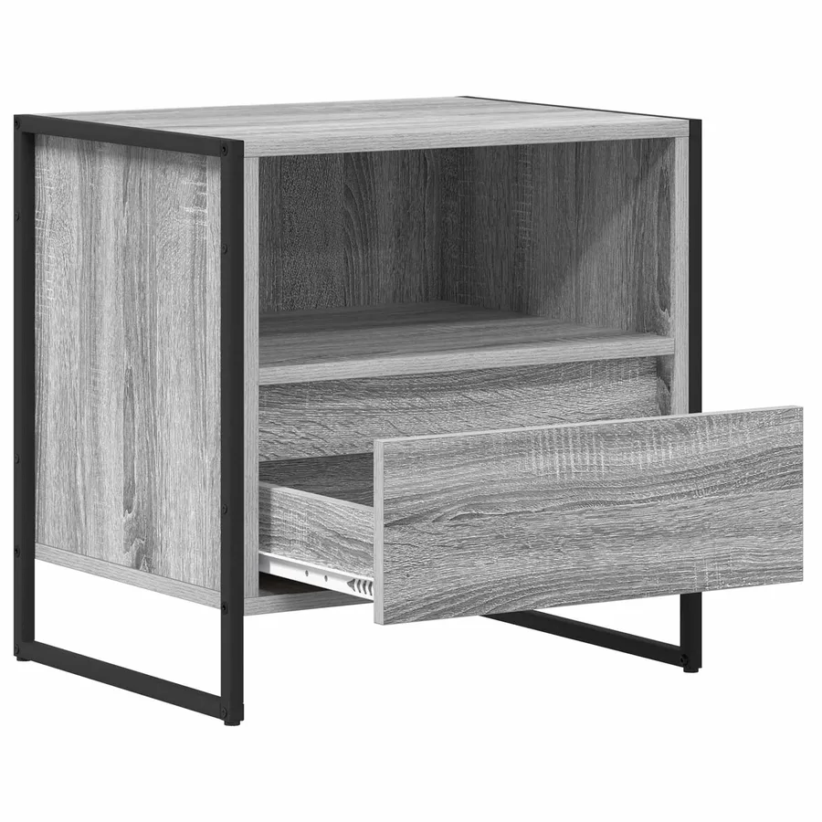 Table de chevet avec tiroir 2 pcs Gris Sonoma 50 x 39,5 x 50 cm - 11