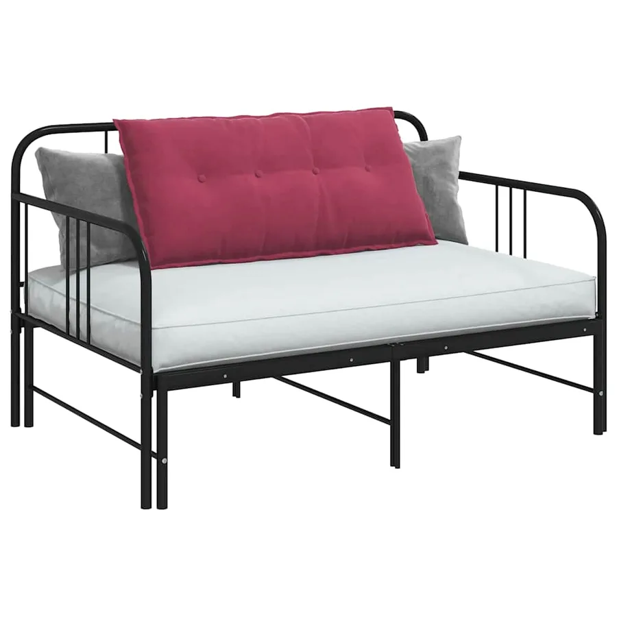 Coussin de Dos Bordeaux 100 x 50 cm Tissu en velours côtelé - 3