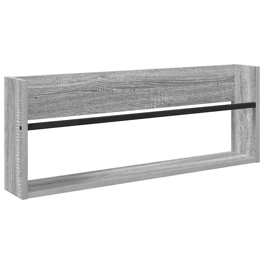 Étagère à magazines 2 pcs Gris Sonoma 80 x 12 x 30 cm - 5