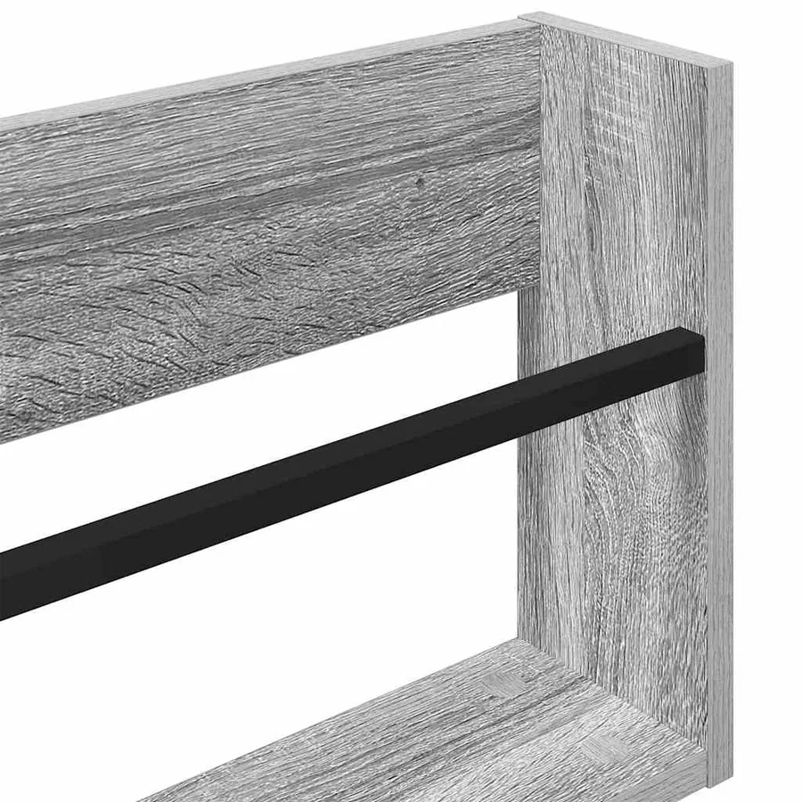 Étagère à magazines 2 pcs Gris Sonoma 80 x 12 x 30 cm - 9