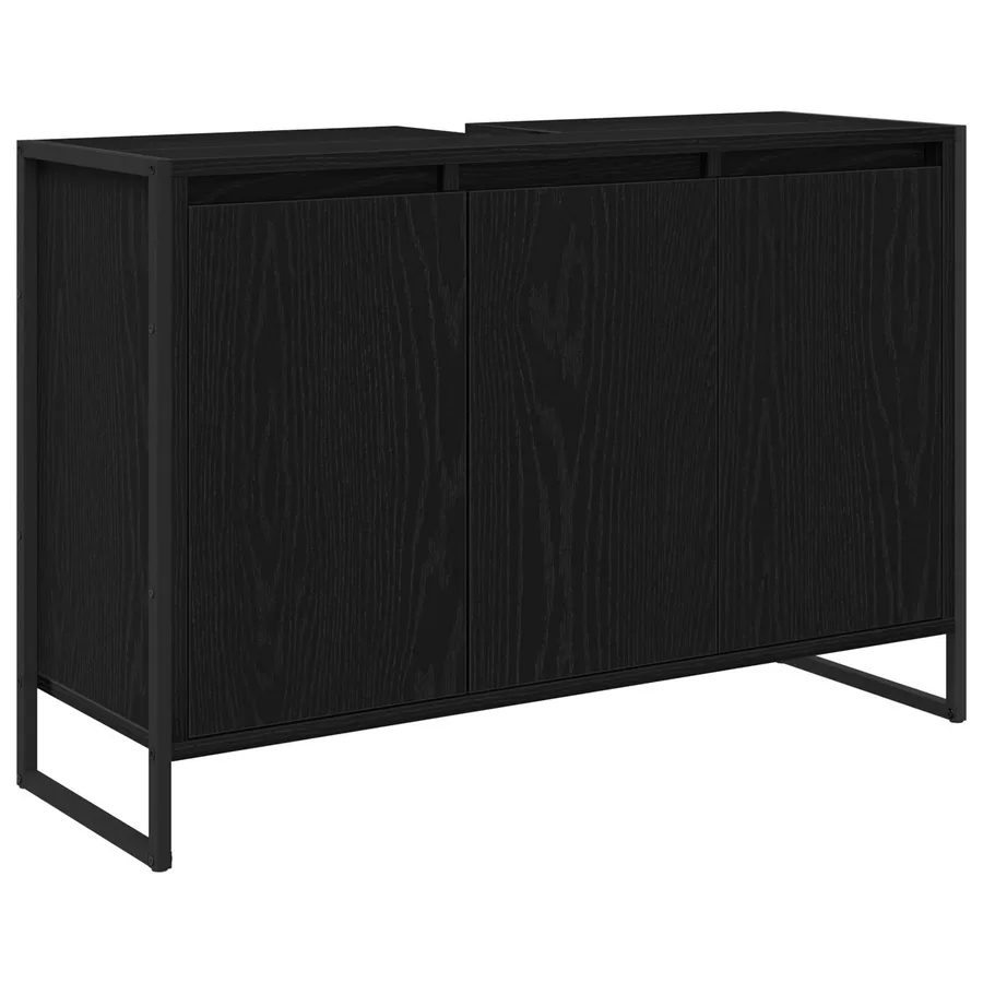 Ensemble de mobilier de salle de bain avec tiroir Chêne noir - 5