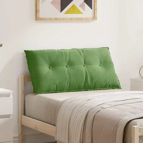 Coussin de Dos Vert clair 100 x 50 cm Tissu en velours côtelé