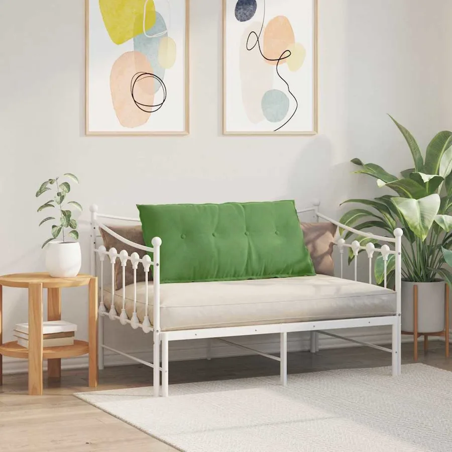Coussin de Dos Vert clair 100 x 50 cm Tissu en velours côtelé - 4