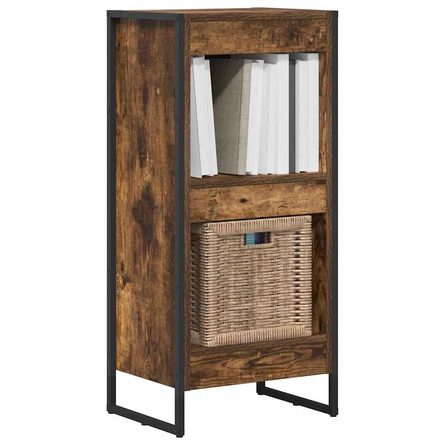 Bibliothèque Chêne Fumé 40 x 30 x 86,5 cm Bois d'ingénierie - 3