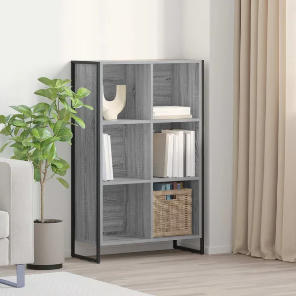 Bibliothèque Gris Sonoma 99,5 x 30 x 108,5 cm Bois d'ingénierie