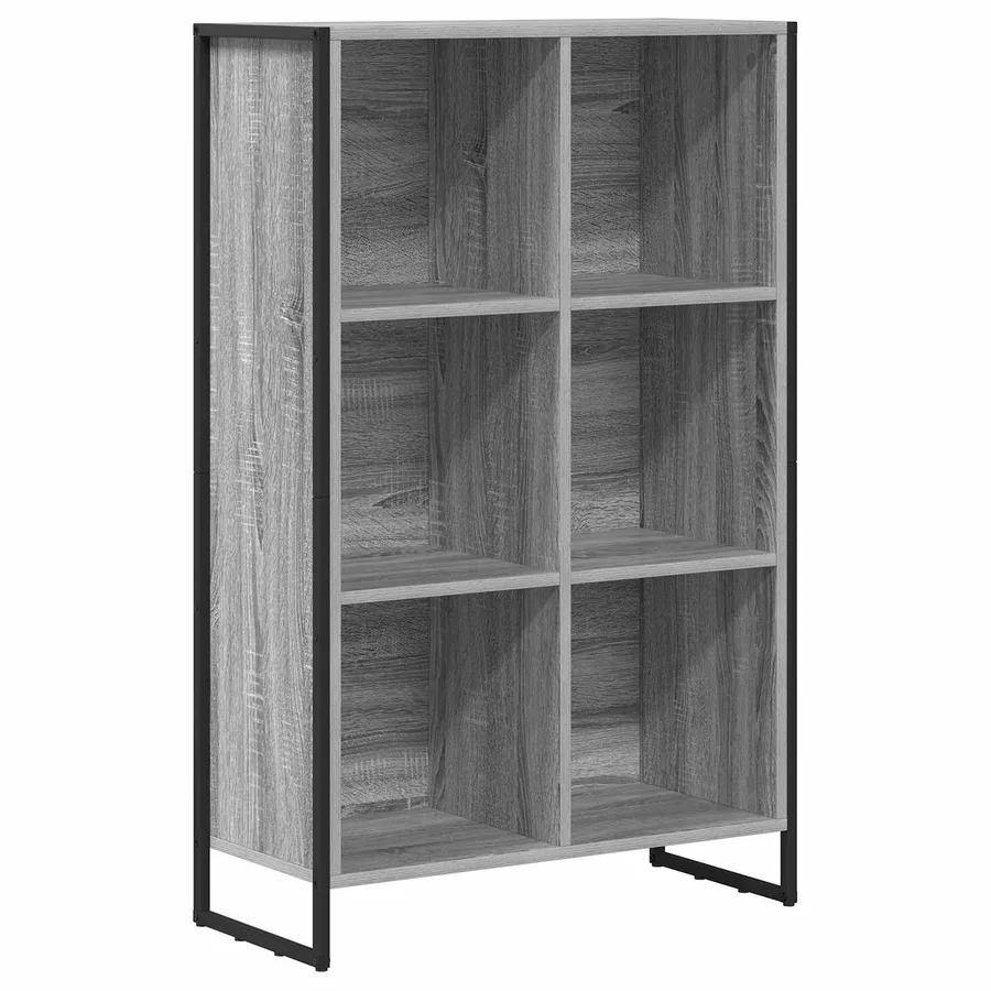 Bibliothèque Gris Sonoma 99,5 x 30 x 108,5 cm Bois d'ingénierie - 2