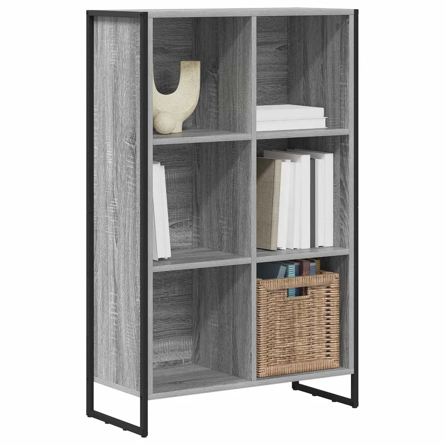 Bibliothèque Gris Sonoma 99,5 x 30 x 108,5 cm Bois d'ingénierie - 3