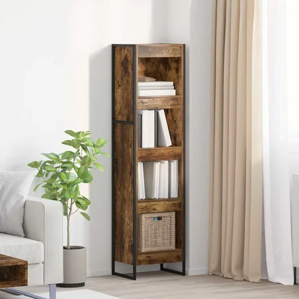 Bibliothèque Chêne Fumé 40 x 30 x 155 cm Bois d'ingénierie