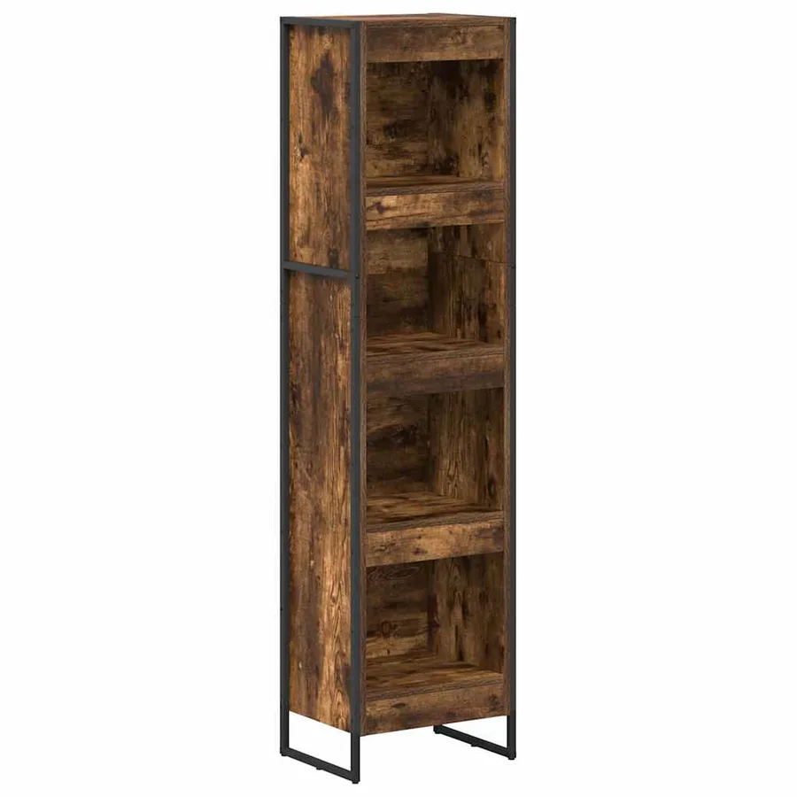 Bibliothèque Chêne Fumé 40 x 30 x 155 cm Bois d'ingénierie - 2