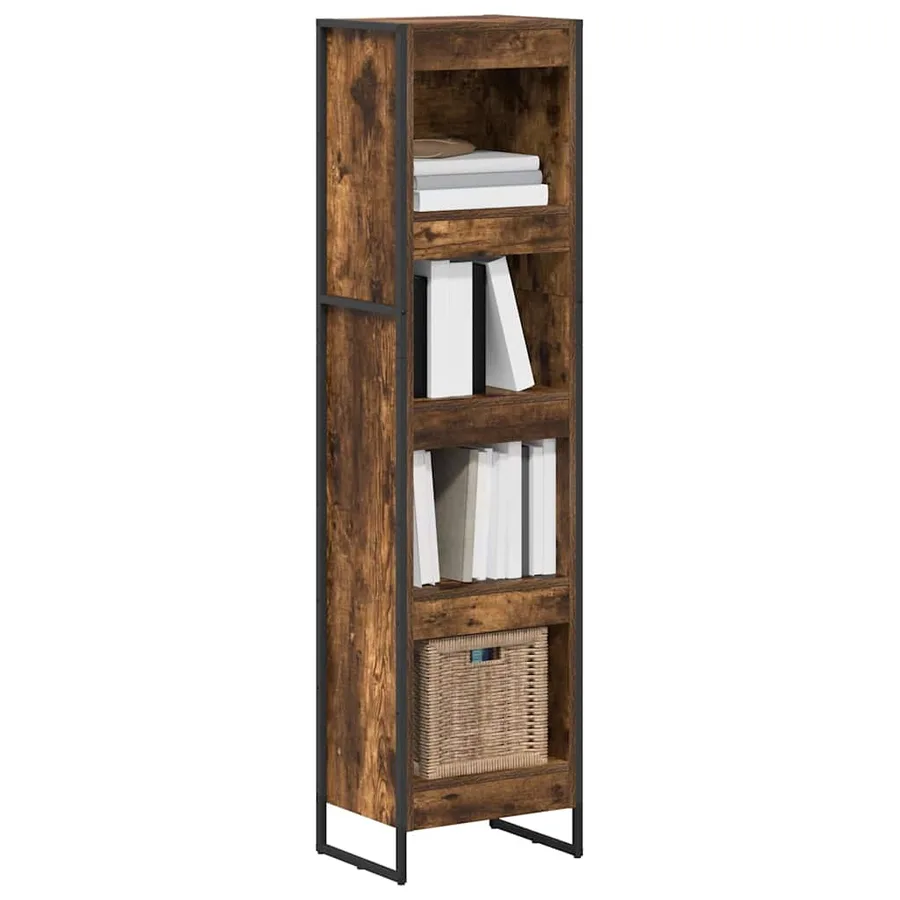 Bibliothèque Chêne Fumé 40 x 30 x 155 cm Bois d'ingénierie - 3
