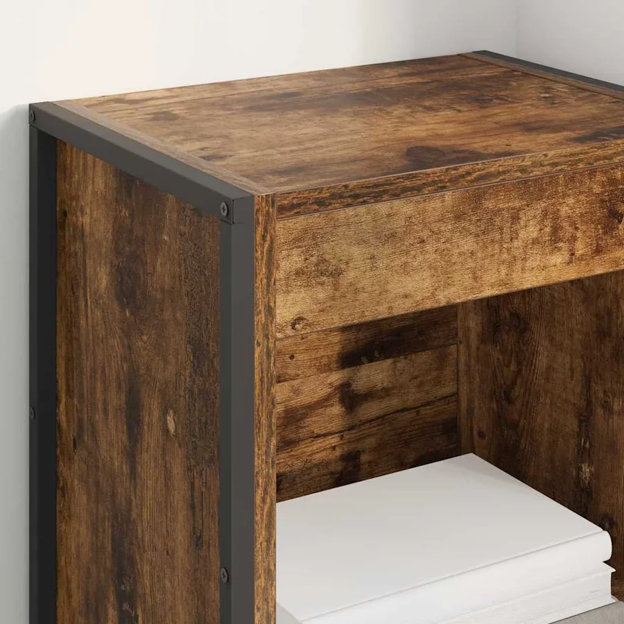 Bibliothèque Chêne Fumé 40 x 30 x 155 cm Bois d'ingénierie - 4