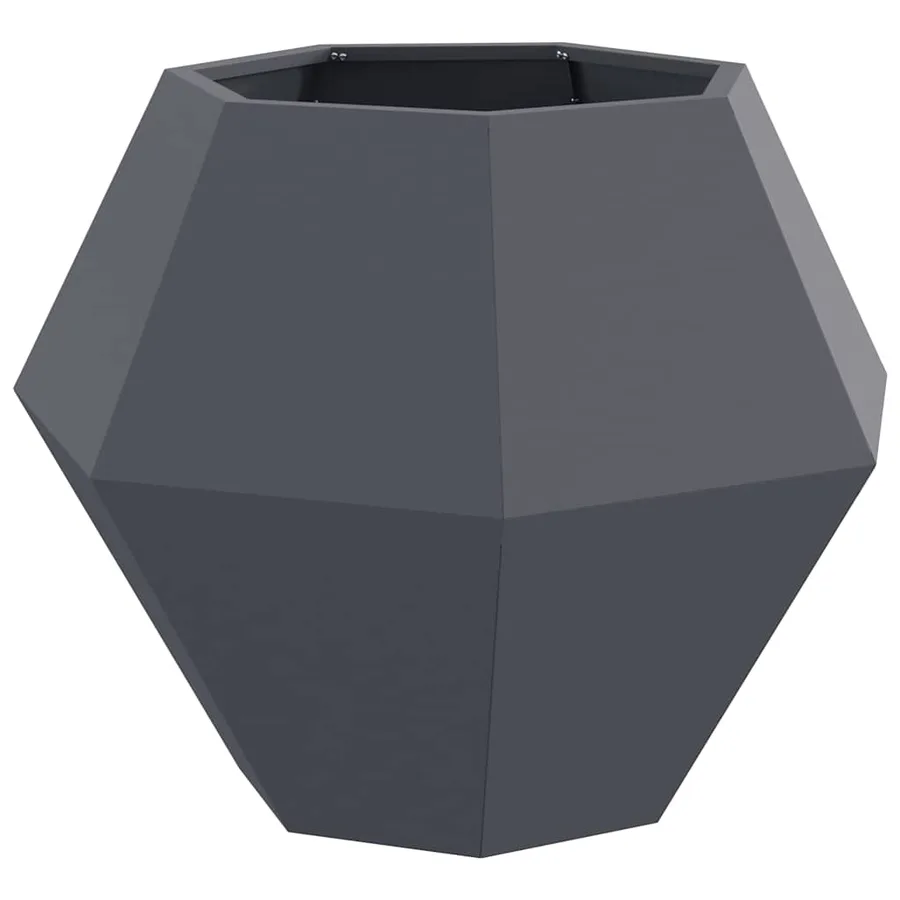 Jardinière Anthracite 75 x 75 x 60 cm Acier - 2