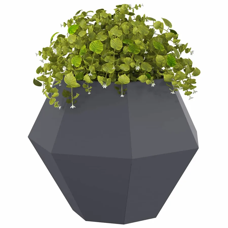 Jardinière Anthracite 75 x 75 x 60 cm Acier - 3