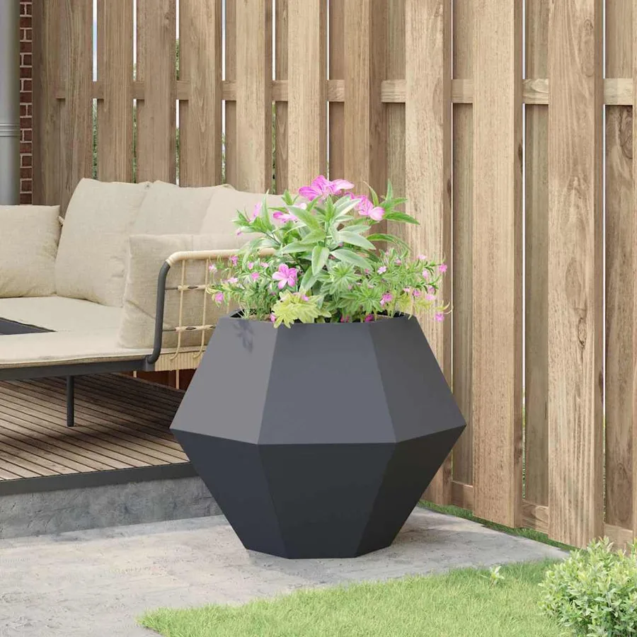 Jardinière Anthracite 75 x 75 x 60 cm Acier - 4