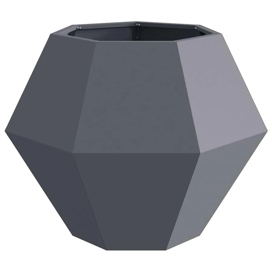 Jardinière Anthracite 75 x 75 x 60 cm Acier - 5