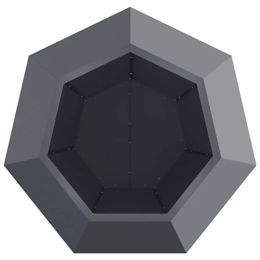 Jardinière Anthracite 75 x 75 x 60 cm Acier - 6