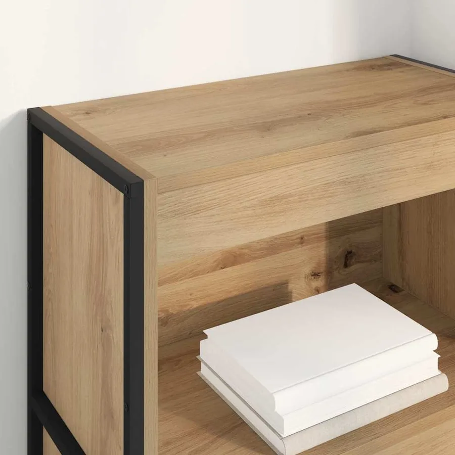 Bibliothèque 60 x 30 x 121 cm Bois d'ingénierie Chêne artisan - 4