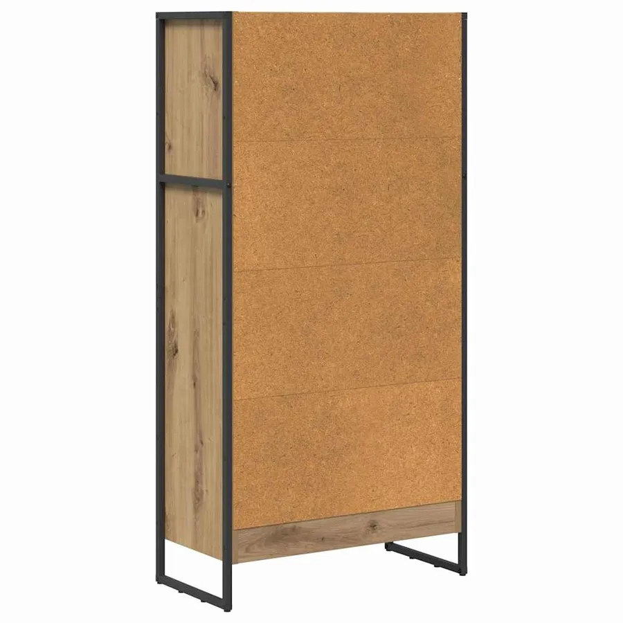 Bibliothèque 60 x 30 x 121 cm Bois d'ingénierie Chêne artisan - 7