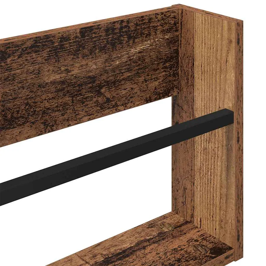 Étagère à magazines 2 pcs Bois ancien 80 x 12 x 30 cm - 9