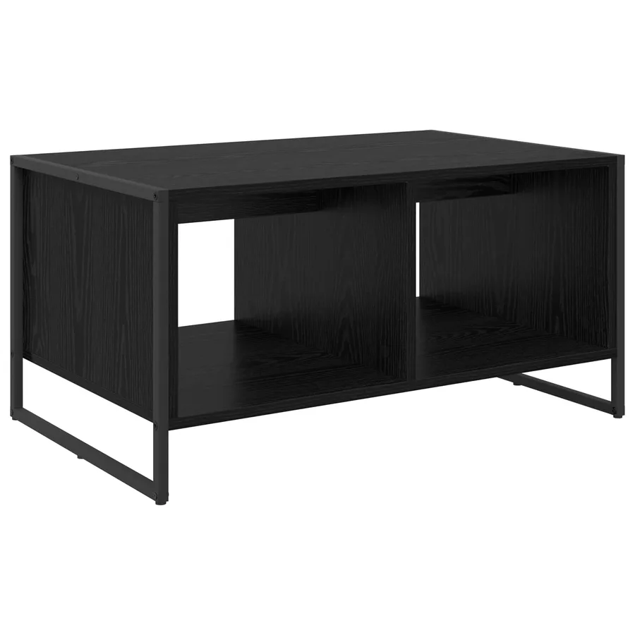 Table basse Chêne noir 80 x 50 x 40 cm Bois d'ingénierie - 2
